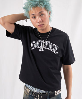 sqnz gingham applique tee / Tシャツ 半袖 クルーネック チェック ブラック