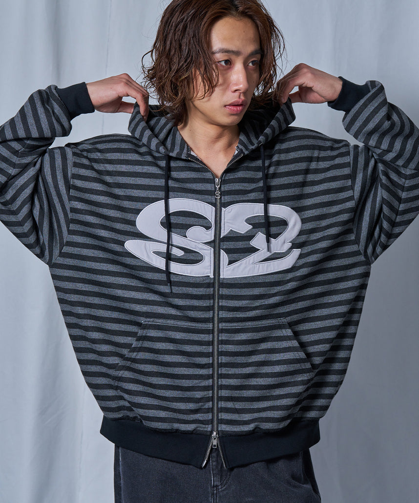 WEB限定 / アソートまたぎジップパーカー / sqnz logo applique zip p WEB限定 / アソートまたぎジップパーカー / sqnz logo applique zip p