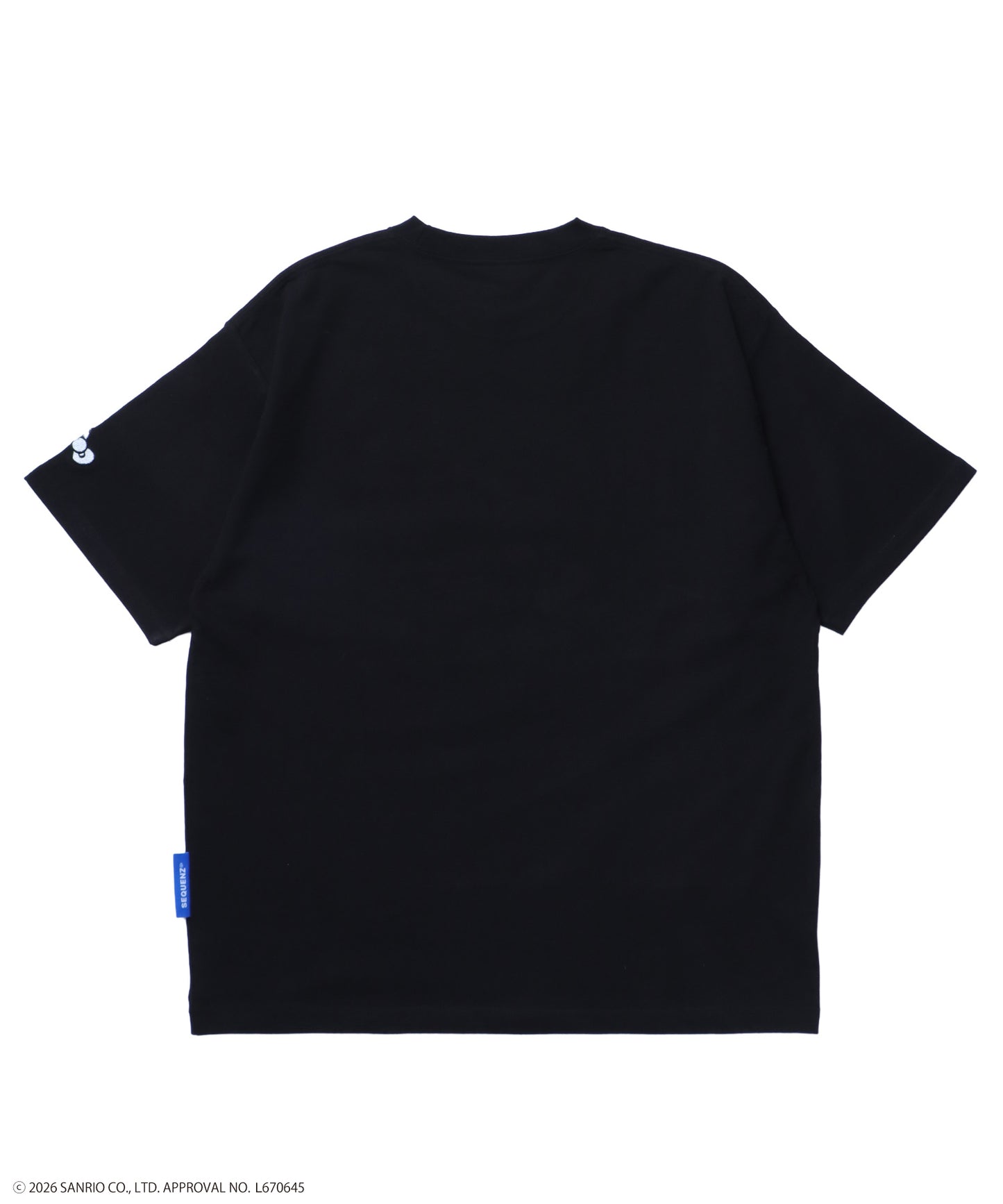 HK I LOVE “KI”TEE / ハローキティ キティちゃん 半袖 クルーネック プリント ワンポイント ブラック