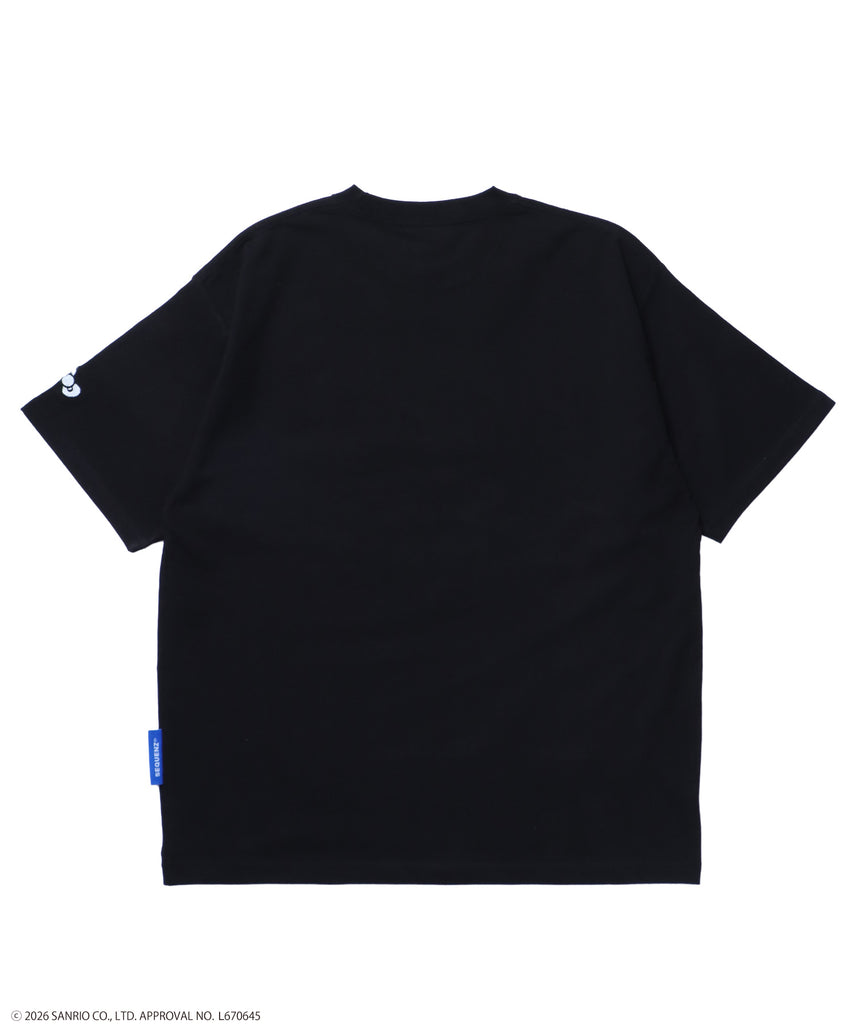 HK I LOVE “KI”TEE / ハローキティ キティちゃん 半袖 クルーネック プリント ワンポイント ブラック