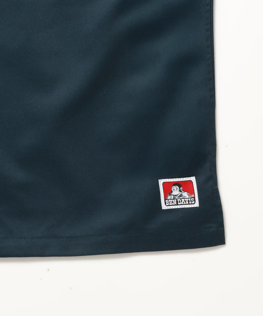 RACER S/S WORK SHIRT / 半袖 シャツ ワーク レギュラーカラー ボックスシルエット ダークグリーン