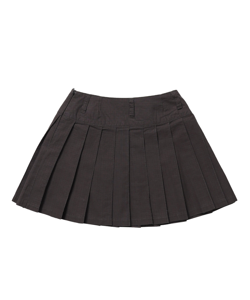 ※WEB限定 / レディースアイレットプリーツミニスカート / sqnz eyelet pleats skirt ブラウン