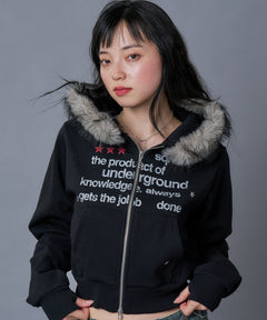 sqnz（エスキュンズ）】sqnz fur zip pk / レディース ファー ジップ