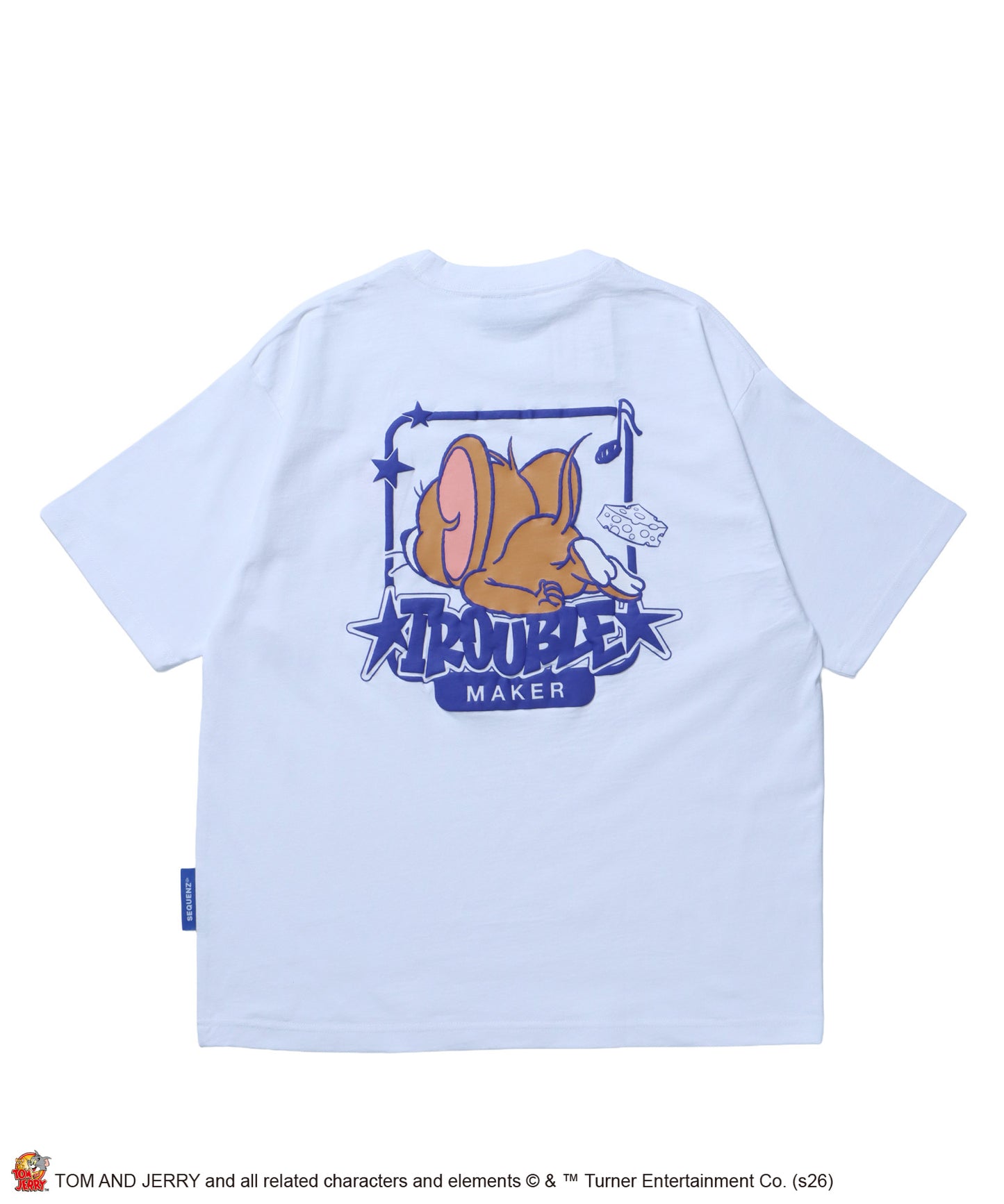 TJ BACK STYLE JERRY TEE / トムとジェリー Tシャツ 半袖 クルーネック プリント オーバーサイズ ホワイト