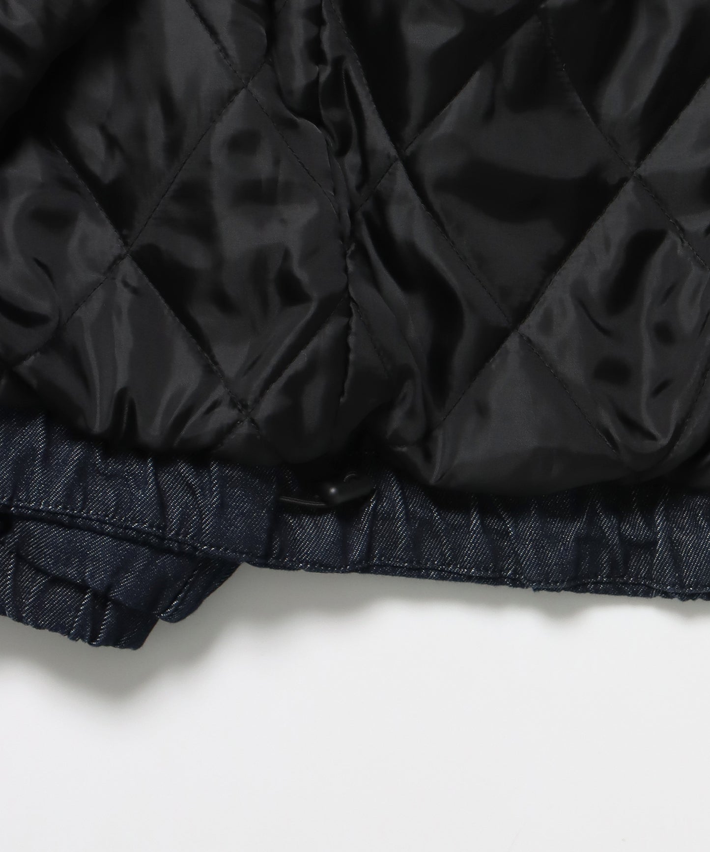 FUR DENIM HOODIE JKT / デニム ジャケット ファー 中綿 ダブルジップ フーディ ネイビー