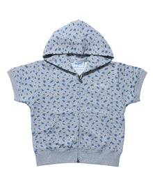 sqnz pearl short sleeve zip p/k / 半袖 ジップパーカー ダブルジップ 裏毛 ビーウェイト フーディ プリント 柄83