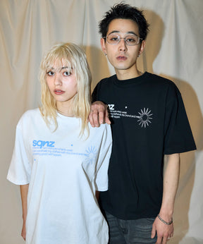 sqnz logo s/s tee / Tシャツ 半袖 クルーネック 短丈 ホワイト