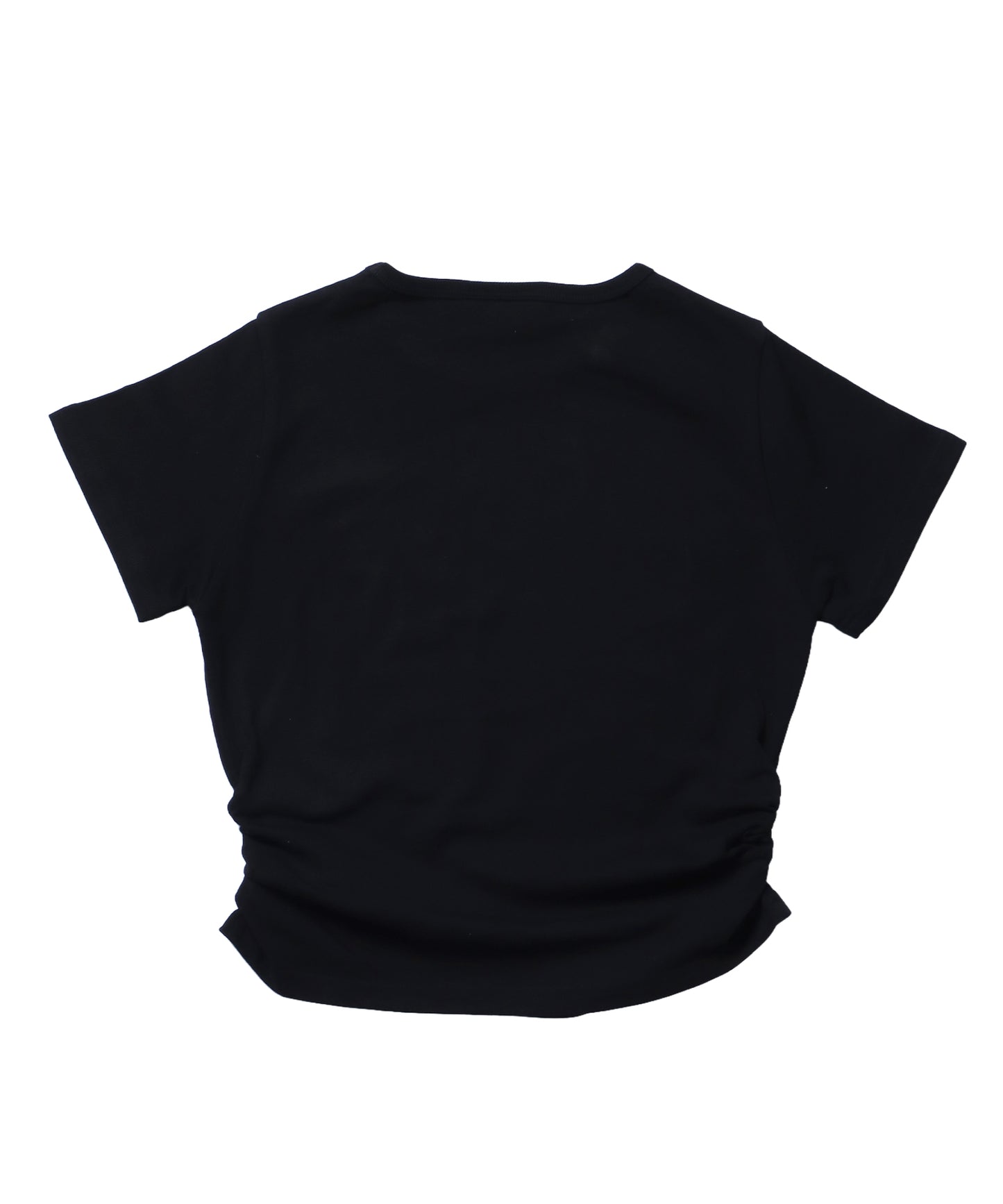 ※WEB限定 / レディースラメプリントTシャツ / sqnz side shearing glitter tee ブラック
