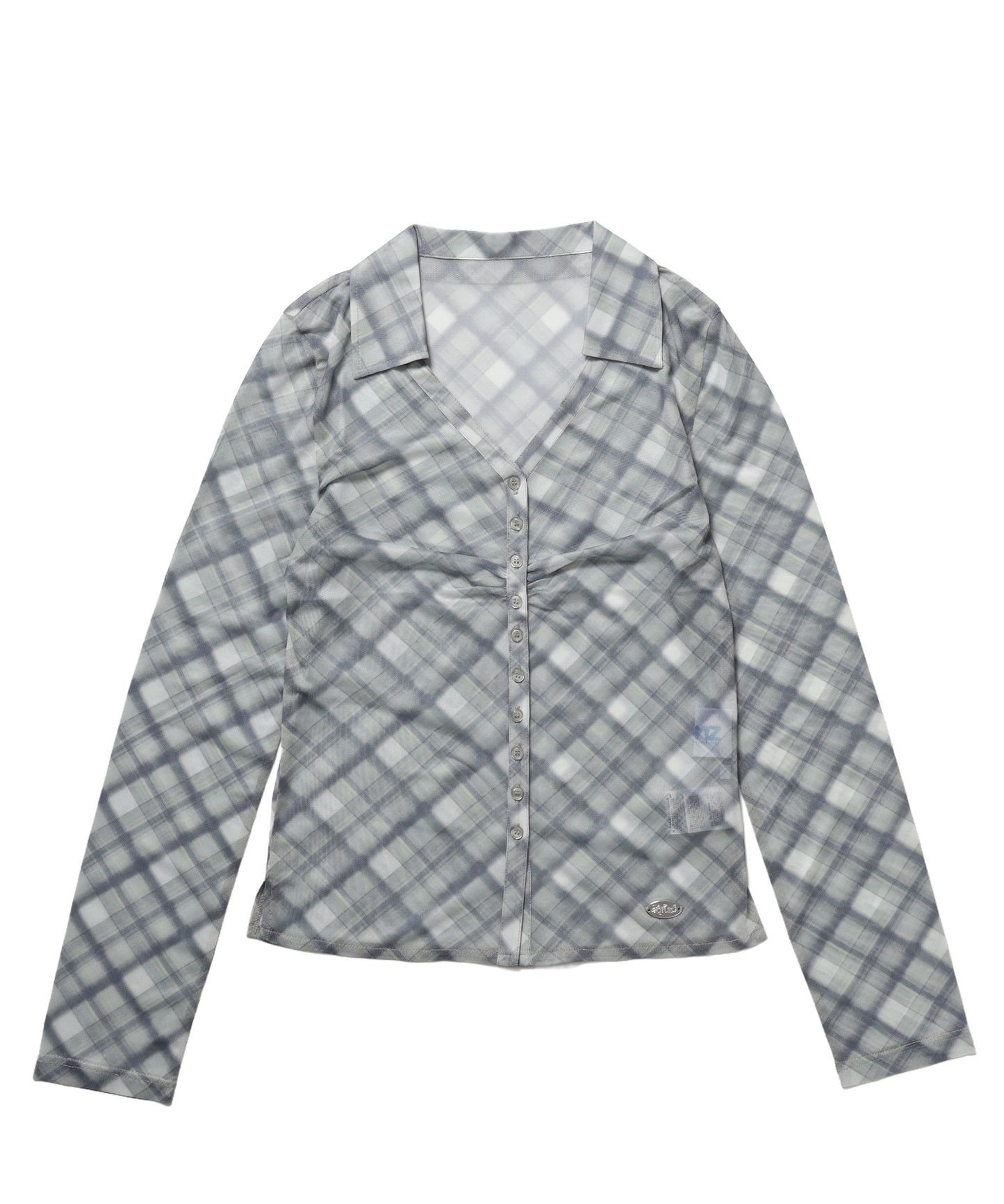 ※WEB限定 / レディースギャザー長袖シャツ / sqnz sheer gather l/s shirts ミント