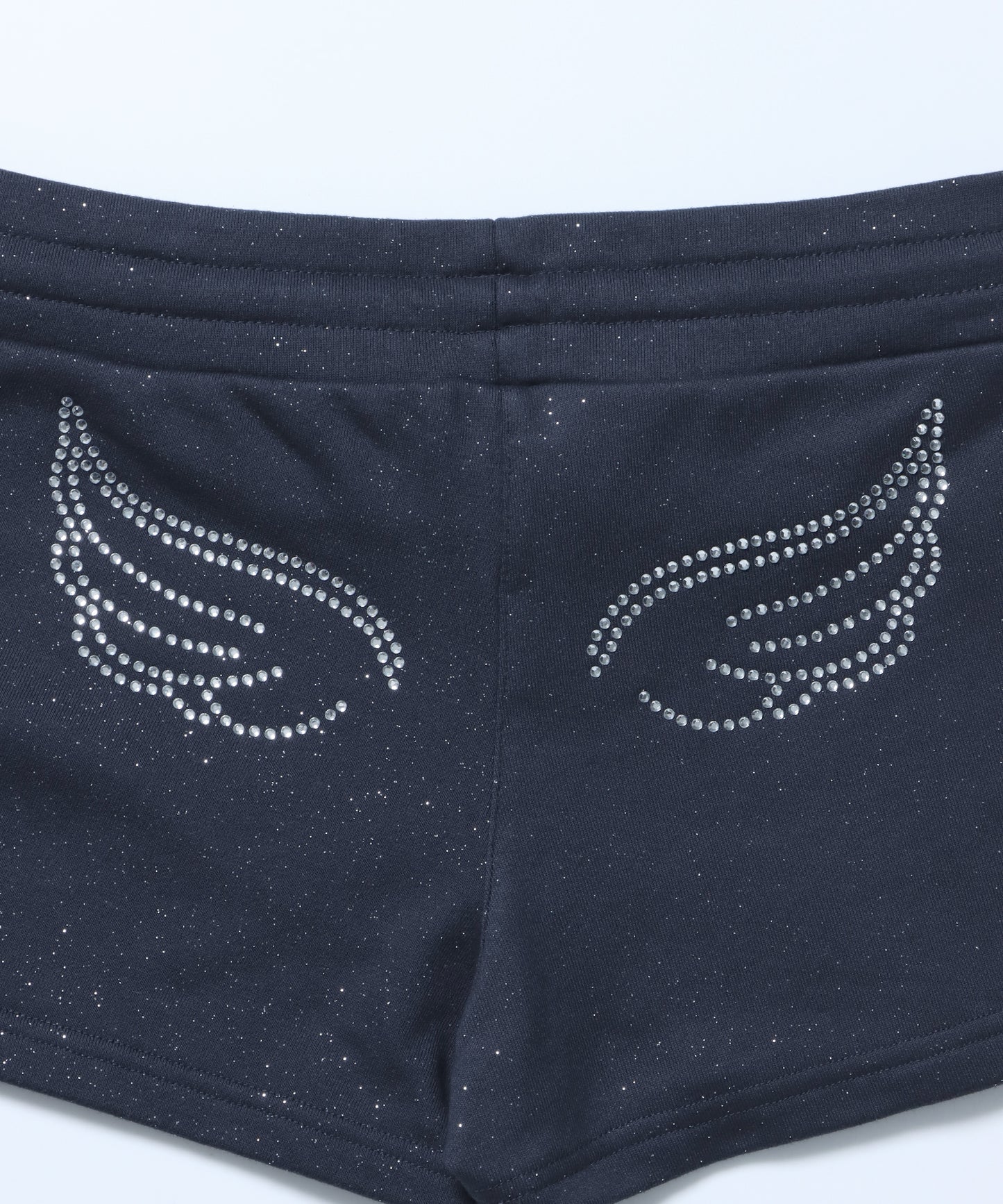 ≪予約商品≫sqnz glitter mini pants / レディース ショートパンツ ボトムス ラインストーン 裏毛  ネイビー