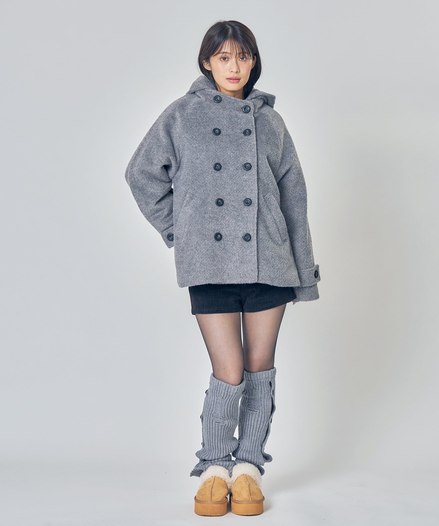 モデル：H157 Size:M　ライトグレー