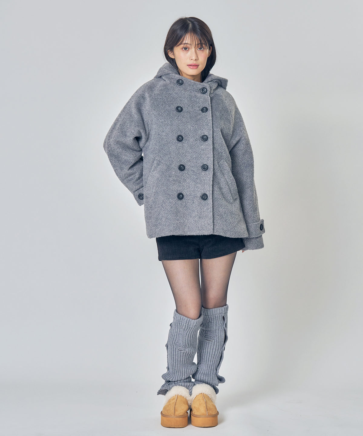モデル：H157 Size:M　ライトグレー