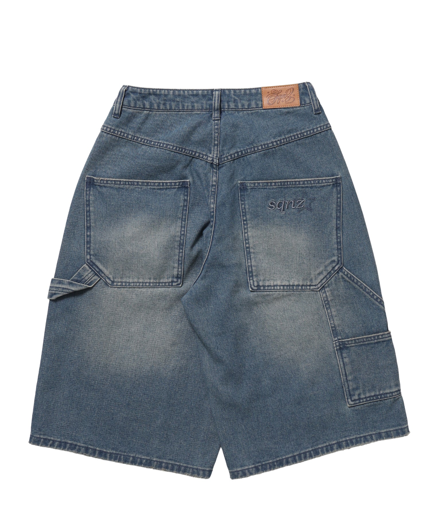 WEB限定 / ダメージデニムショートパンツ / sqnzU double knee denim