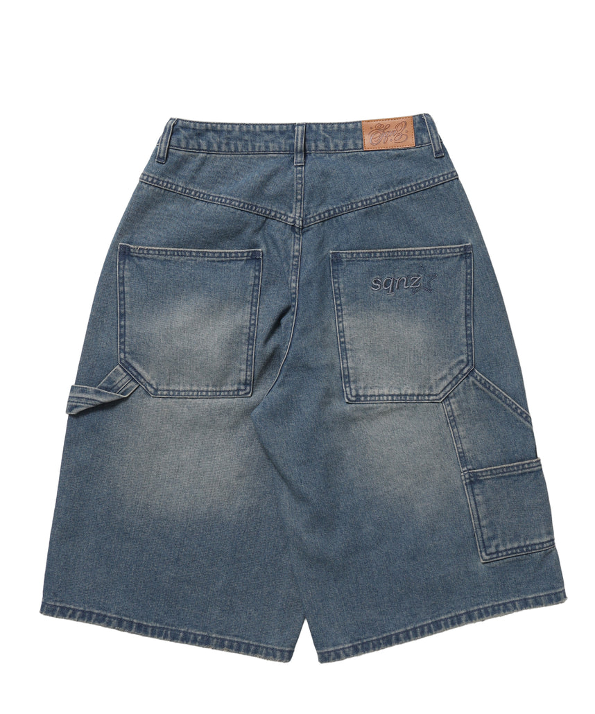 WEB限定 / ダメージデニムショートパンツ / sqnzU double knee denim