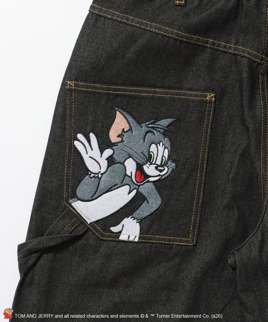T.Jデニム2本 VANSON（バンソン） トムとジェリー コラボ メンズ 刺繍 ジーンズ