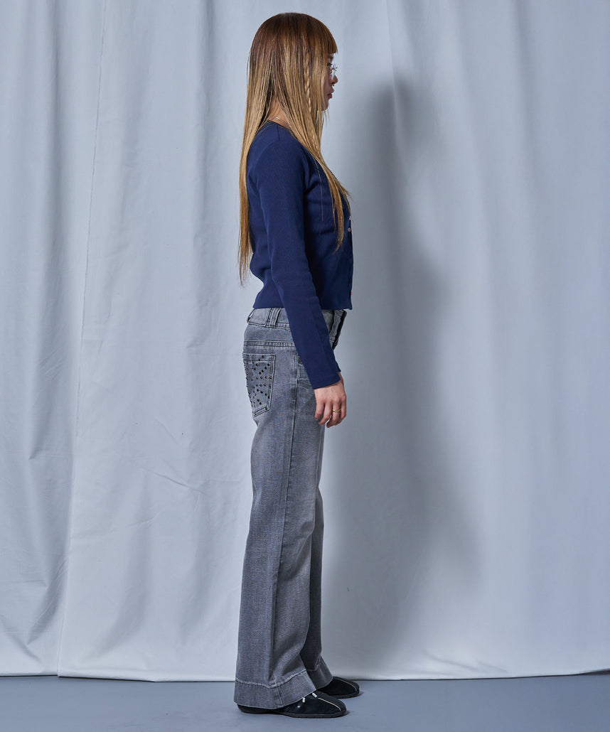 ※WEB限定 / レディースフィットカーディガン / sqnz fit cardigan ネイビー
