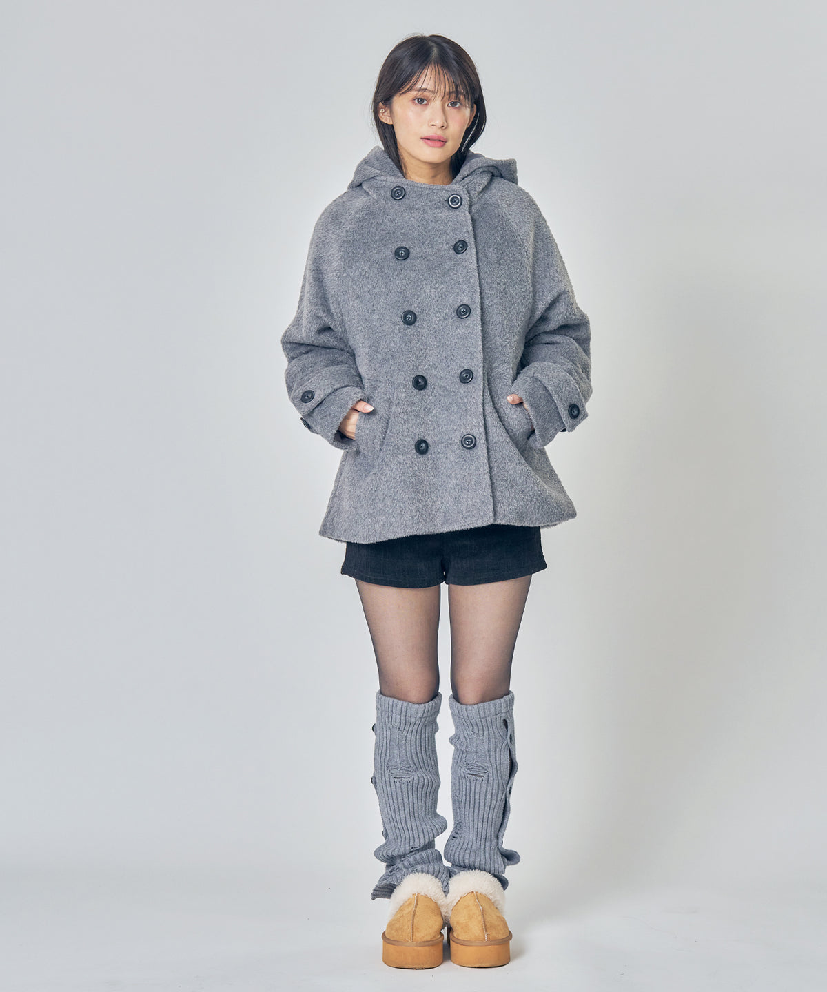 モデル：H157 Size:M　ライトグレー