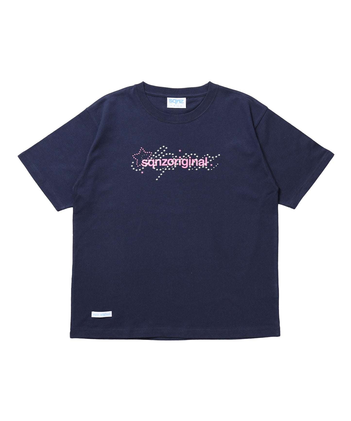 ※WEB限定 / ユニセックス / 星モチーフ半袖Tシャツ / sqnz star new logo tee / ネイビー