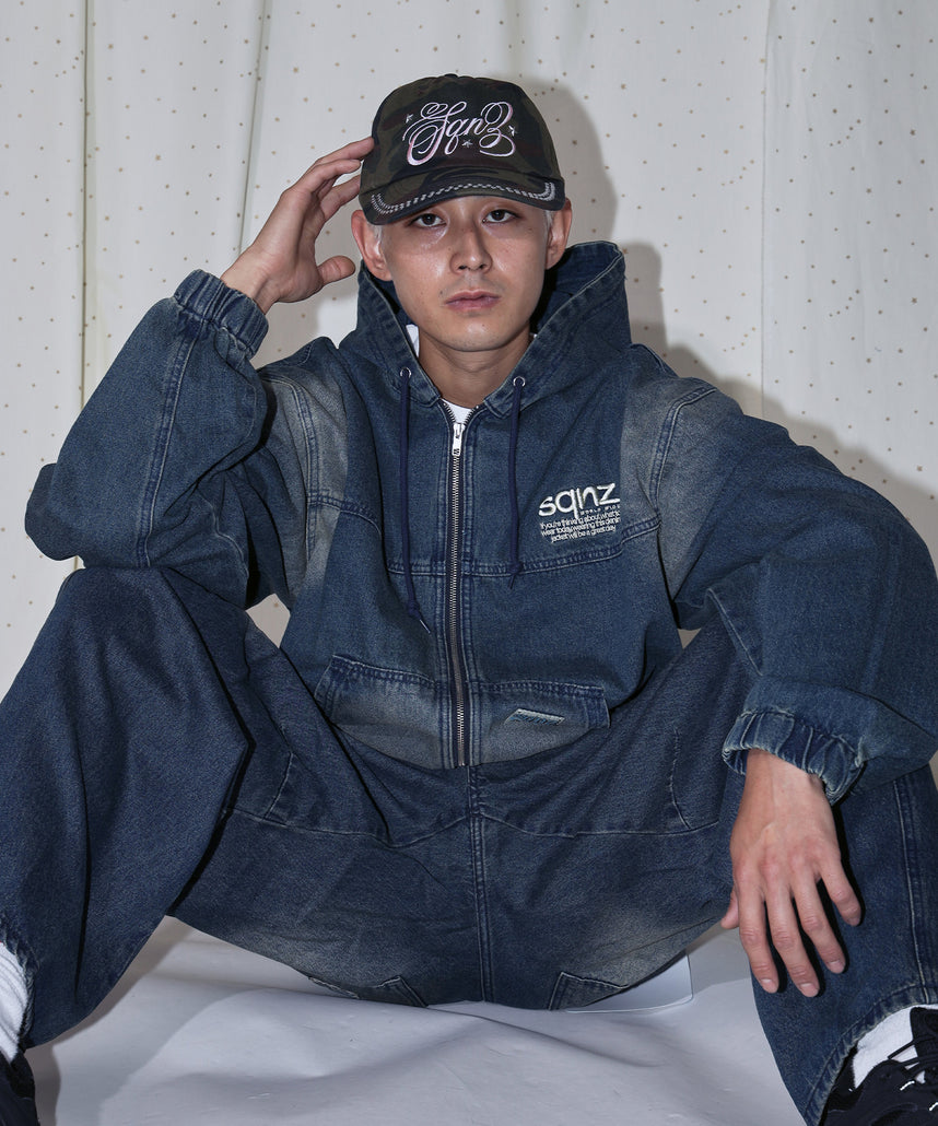 sqnz（エスキュンズ）】sqnz studs cap / キャップ 帽子 スタッズ 刺繍