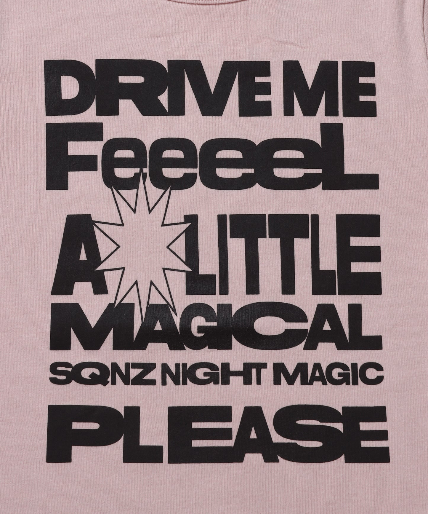 ≪予約商品≫※WEB限定 / ビックロゴコンパクトT / sqnz message pt compact tee クルーネック ライトピンク
