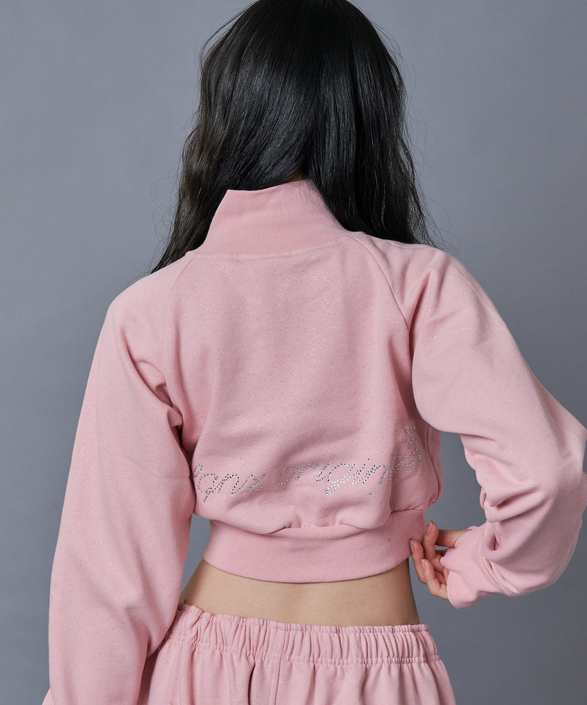 WEB限定 / レディースグリッタージップスウェット / sqnz glitter zip