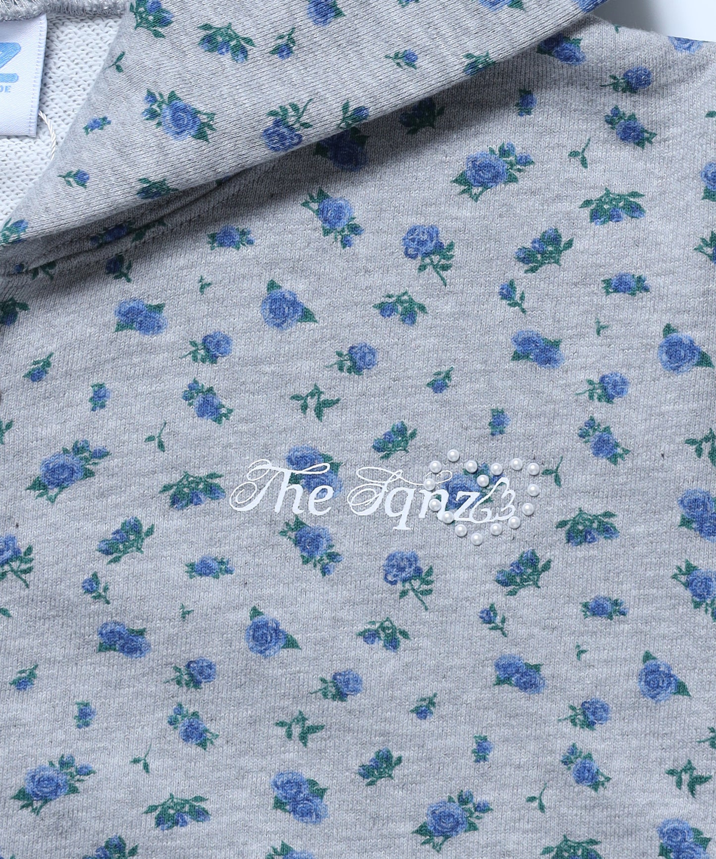 sqnz pearl short sleeve zip p/k / 半袖 ジップパーカー ダブルジップ 裏毛 ビーウェイト フーディ プリント 柄83