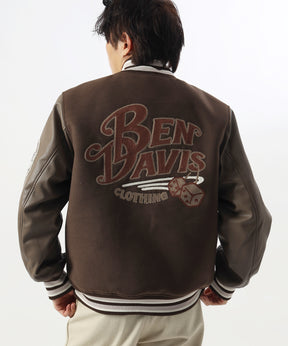 BD STADIUM JACKET / 刺繍 ワッペン OLD オーバーサイズ レトロ アメカジ スケーター 90年代 ブラウン
