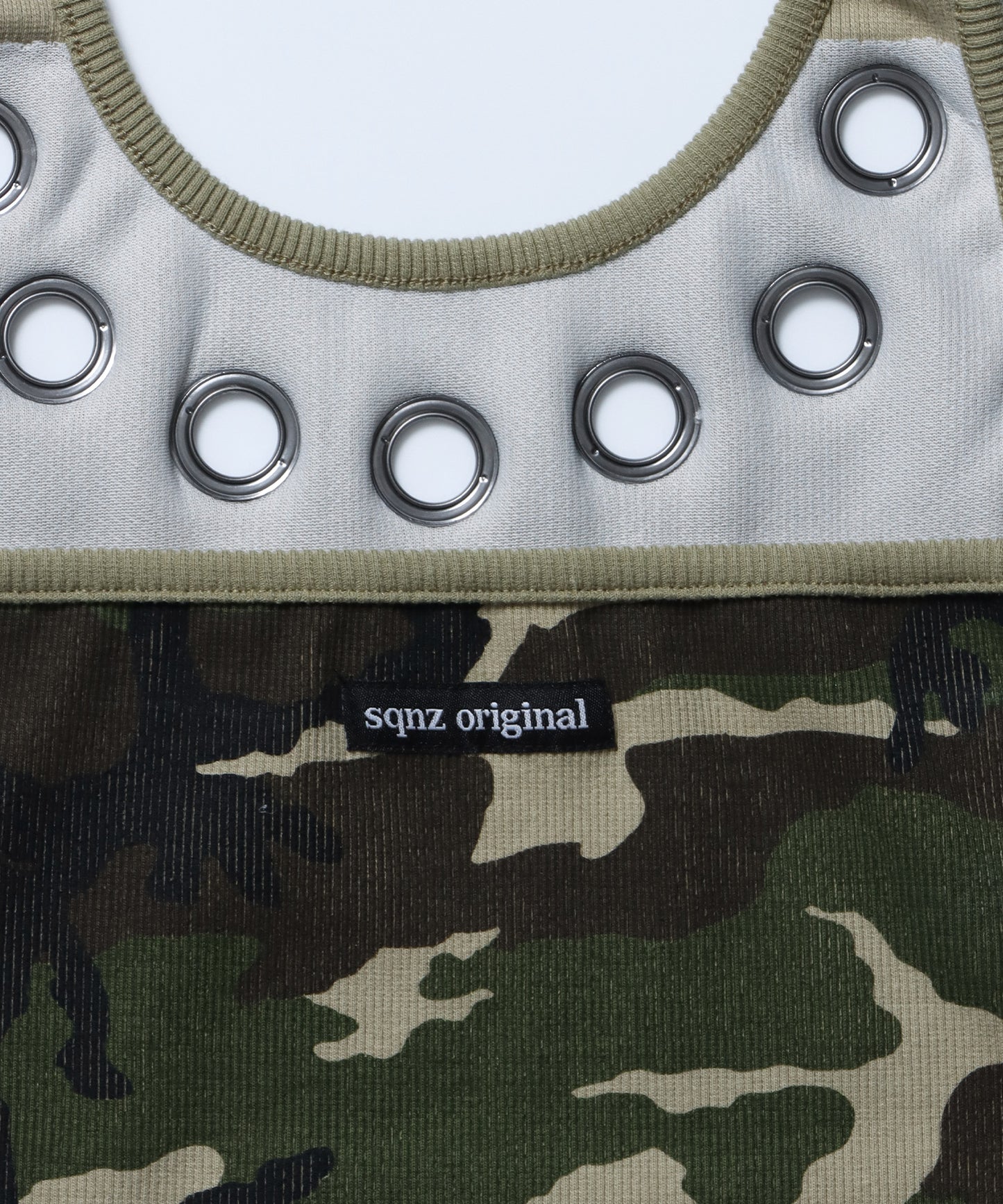 ※WEB限定 / レディースアイレットタンクトップ / sqnz halter neck eyelet tank top 柄80
