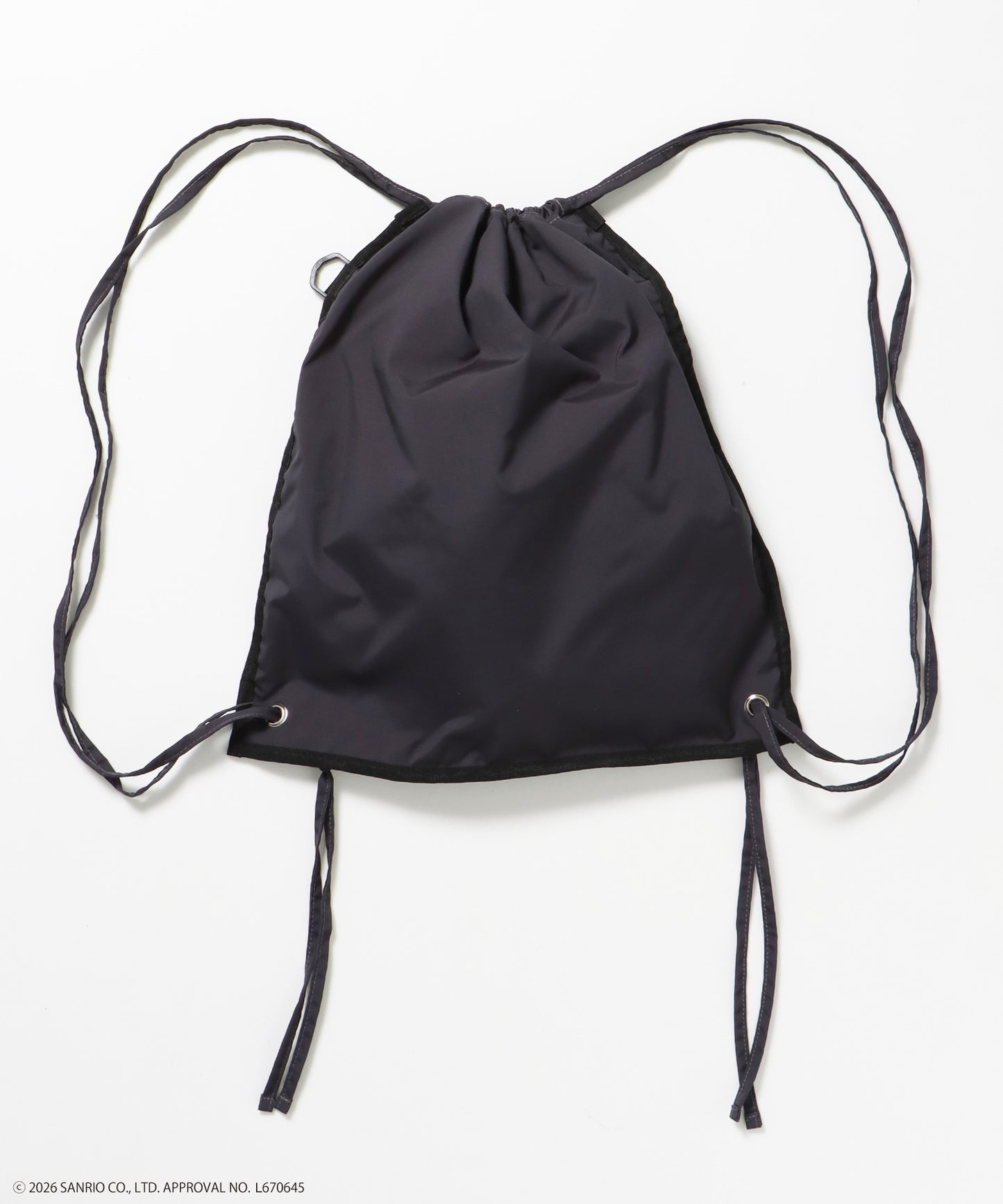 HK KITTY DAILY KNAPSACK / ナップサック バック 雑貨 ２WAY プリント リバーシブル ユニセックス ブラック系その他