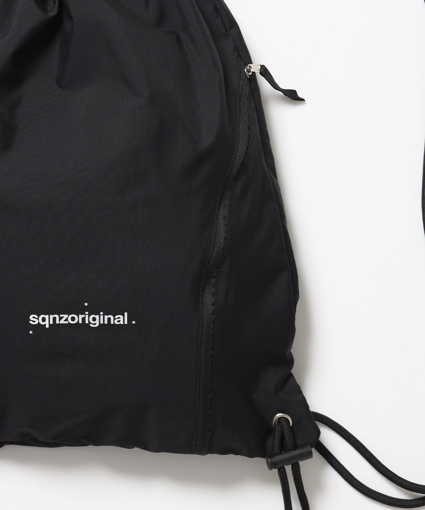 ≪予約商品≫※WEB限定 / 2WAY仕様 /チェックジップナップサック /sqnz zip knapsack ブラック