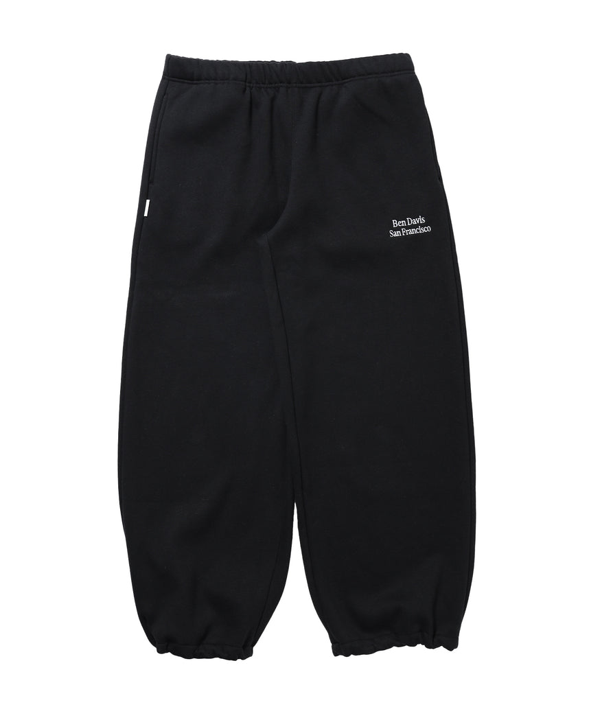 WIDE CURVE SWEAT PANTS / スウェットパンツ ワイドシルエット ルーズ ユニセックス ブラック