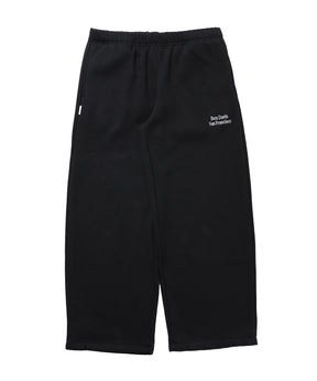 WIDE CURVE SWEAT PANTS / スウェットパンツ ワイドシルエット ルーズ ユニセックス ブラック