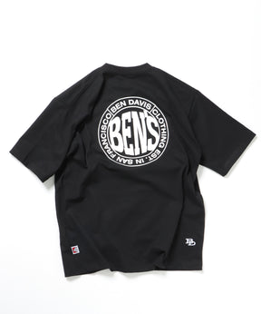 CIRCLE BEN‘S TEE / サークルロゴ Tシャツ 刺繍 半袖 シンプルロゴ ブラック