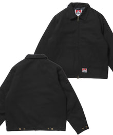 PADDED EISENHOWER JACKET / オーバーサイズ ビッグシルエット ジャケット アウター 中綿 ジップ ブラック