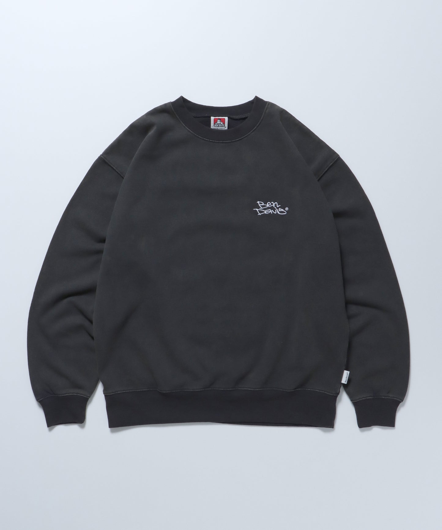 DRIP LOGO HARDWASH CREW / ロゴ ビッグ スウェット プルオーバー ヴィンテージ加工 チャコール