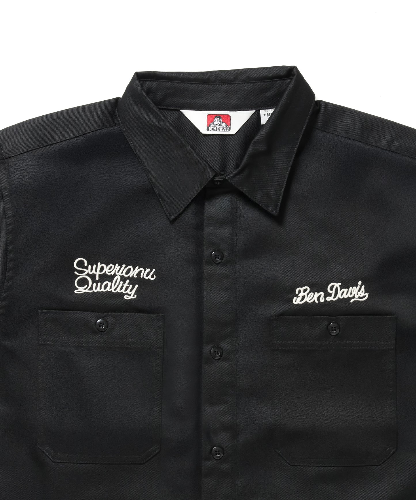 RACER S/S WORK SHIRT / 半袖 シャツ ワーク レギュラーカラー ボックスシルエット ブラック
