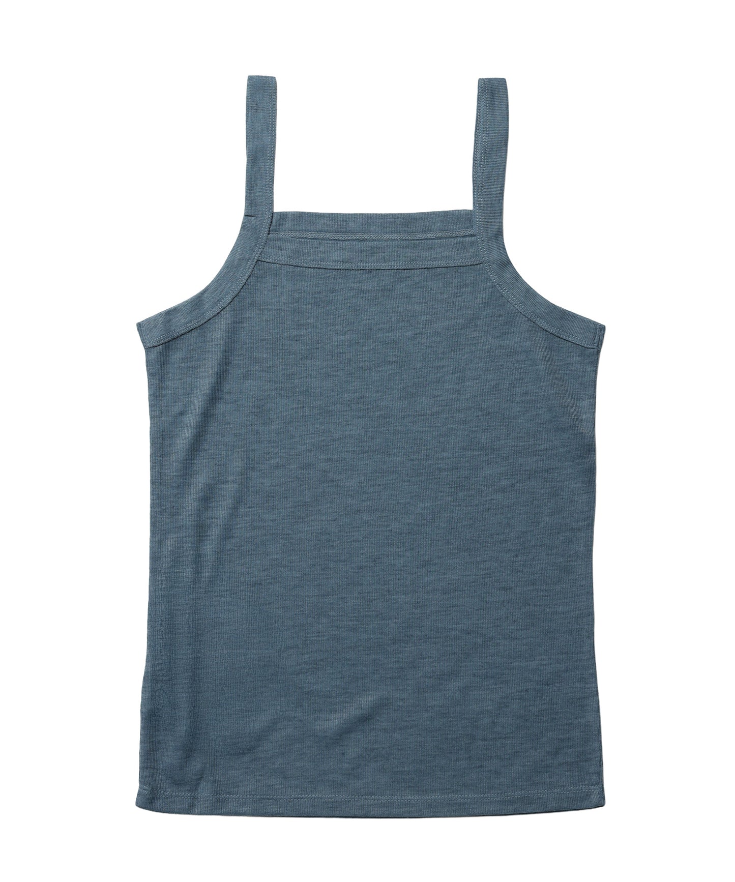 sqnz sheer layered tank / レディース シアー レイヤード ピスネーム メタルプレート タンクトップ クルーネック グリーン