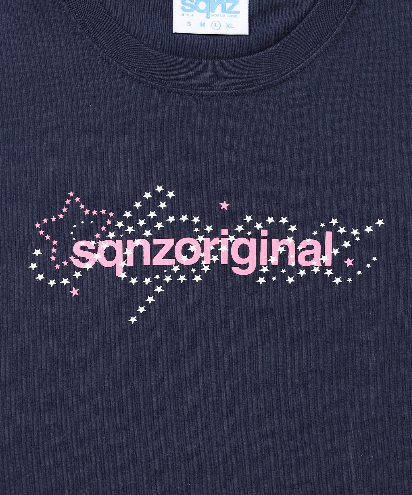※WEB限定 / ユニセックス / 星モチーフ半袖Tシャツ / sqnz star new logo tee / ネイビー