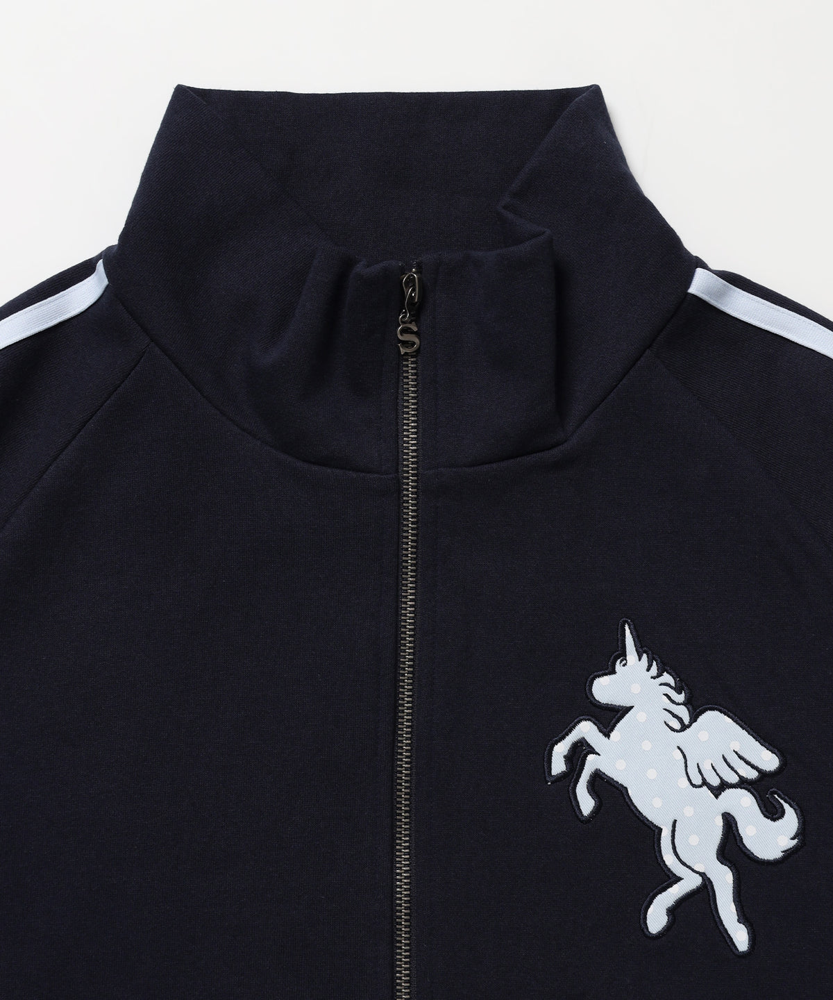※WEB限定 / ユニコーンワッペン刺繍トラックジャケット / sqnzU horse track jkt ネイビー
