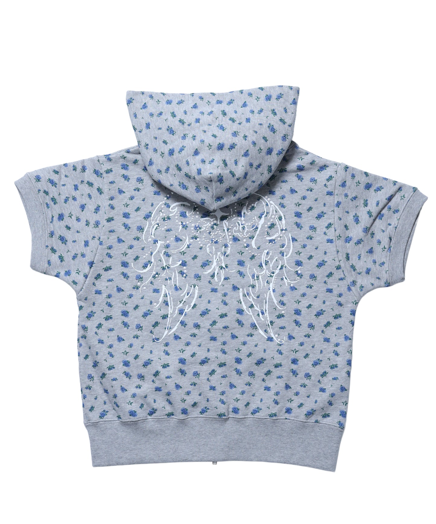 sqnz pearl short sleeve zip p/k / 半袖 ジップパーカー ダブルジップ 裏毛 ビーウェイト フーディ プリント 柄83