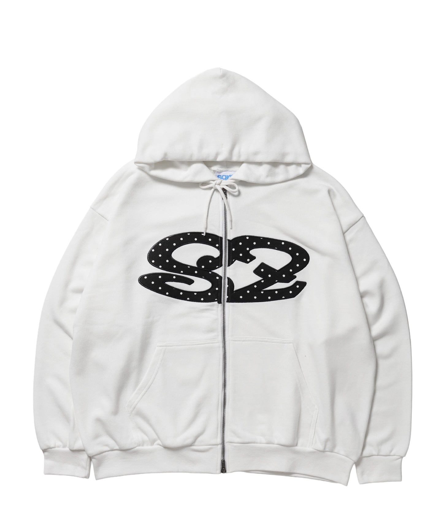 ≪予約商品≫※WEB限定 / アソートまたぎジップパーカー / sqnz logo applique zip p/k ホワイト