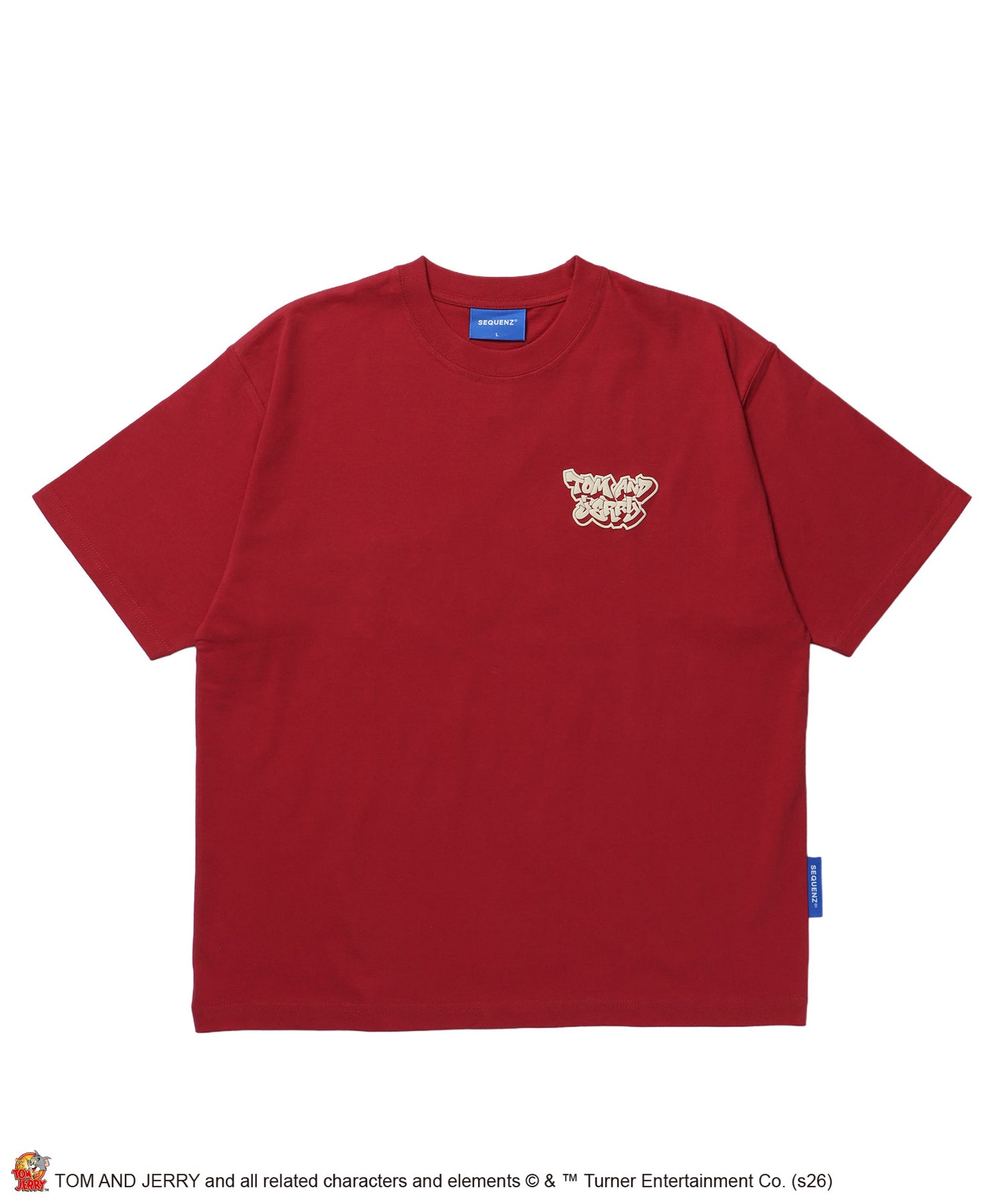 TJ SKATE BOARD TEE / トムとジェリー Tシャツ 半袖 クルーネック プリント オーバーサイズ レッド