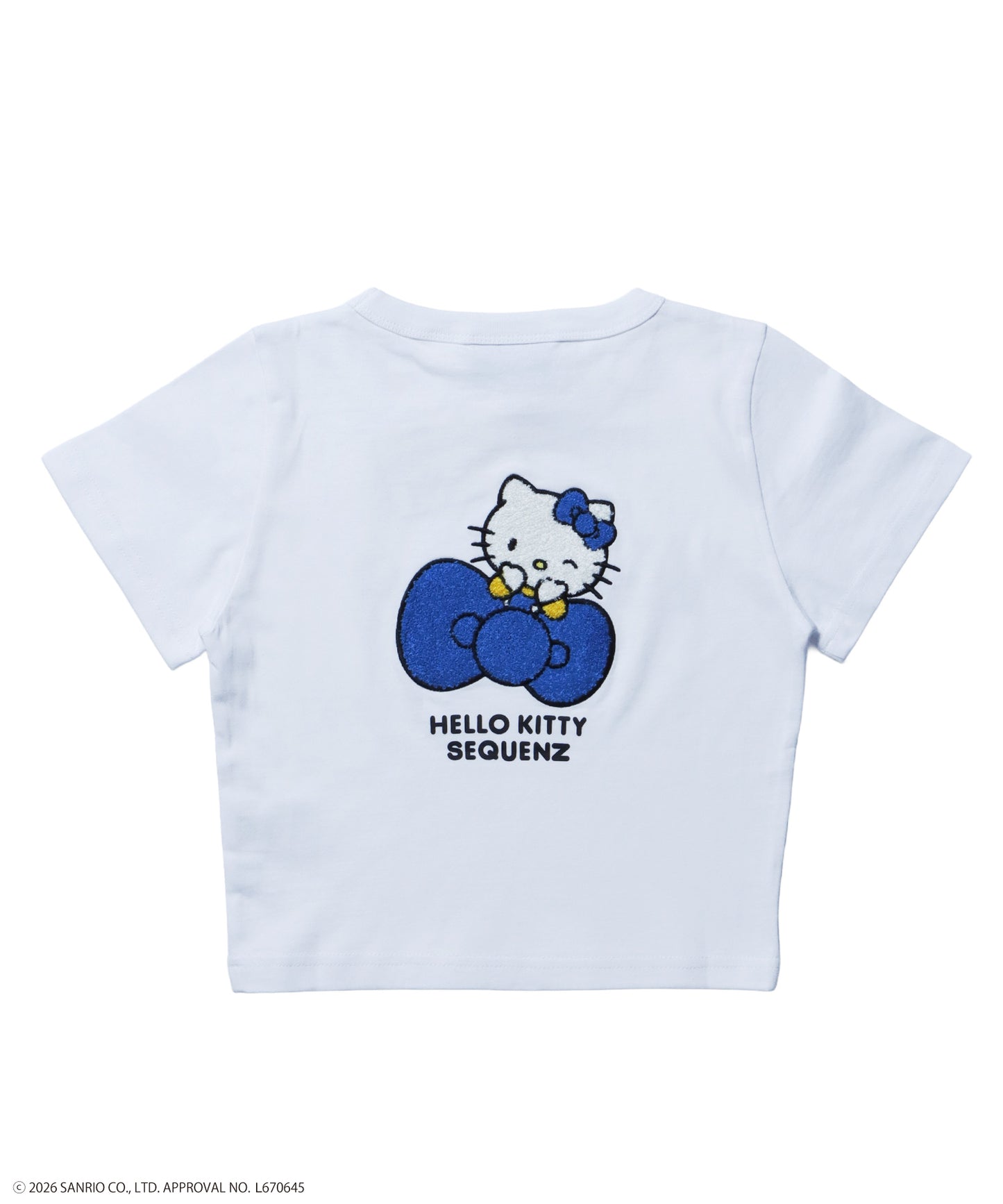 HK EMBROIDERY KITTY TEE / ハローキティ キティちゃん 半袖 クルーネック プリント ワンポイント 刺繍 ホワイト