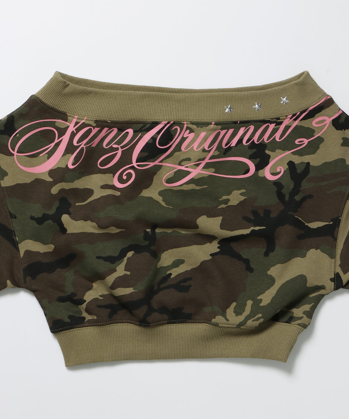 ※WEB限定 / レディーススタッズ短丈スウェット / sqnz star shoulder sweat ladies 柄80