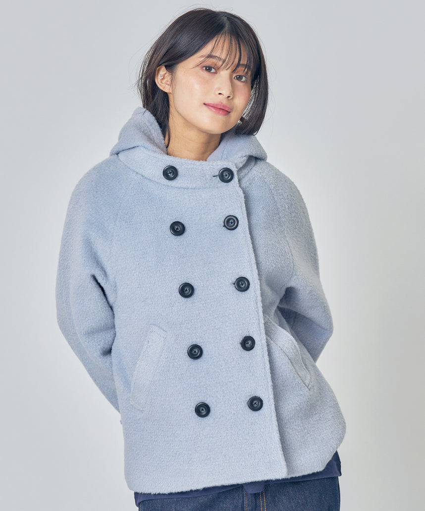 ※WEB限定 / フードメルトンPコート / sqnzU middle p coat