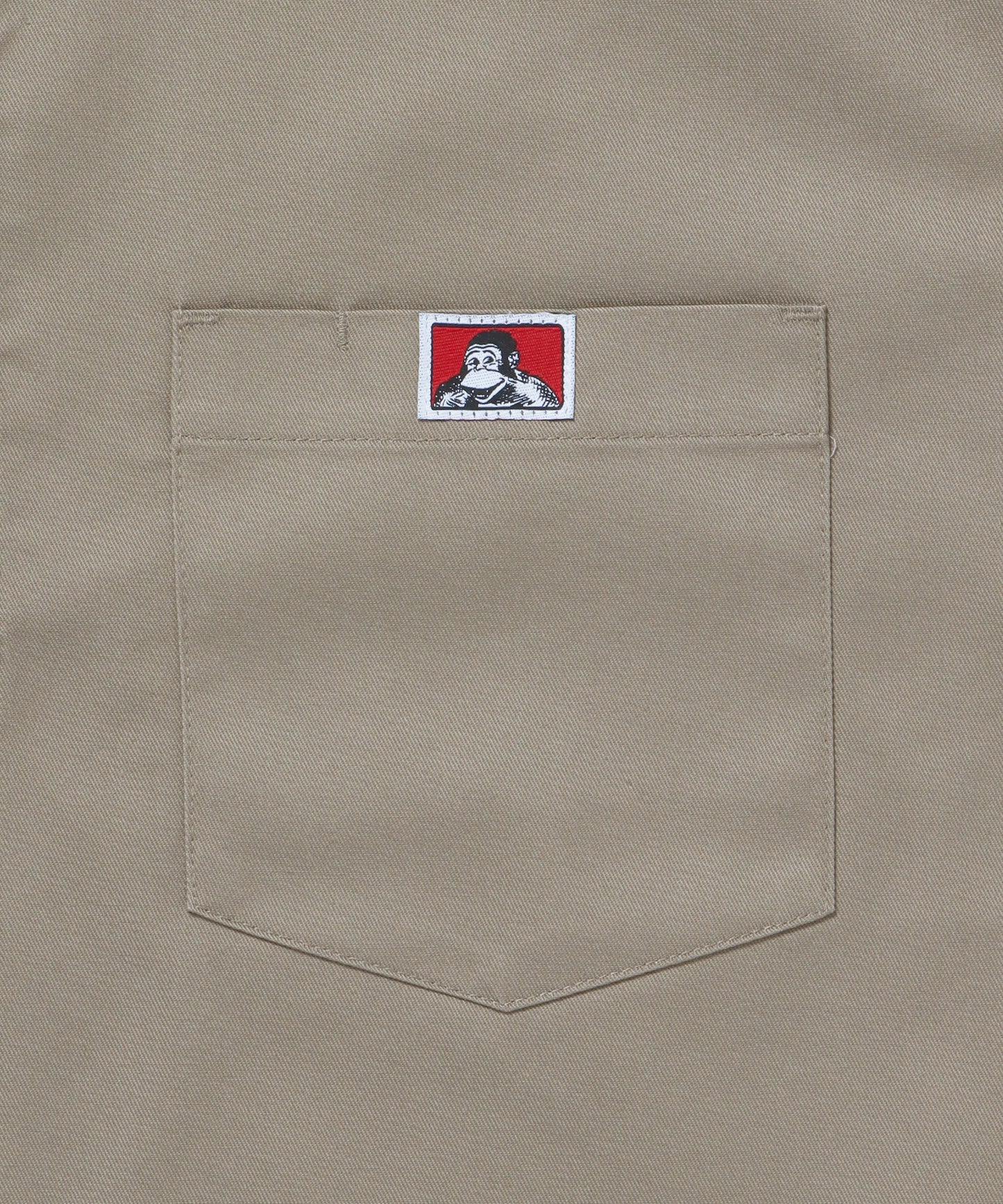 1/2ZIP S/S SHIRT / ハーフジップ シャツ 半袖 クルーネック ワンポイント ピス ワンポイント 【セットアップ着用可能】 ベージュ