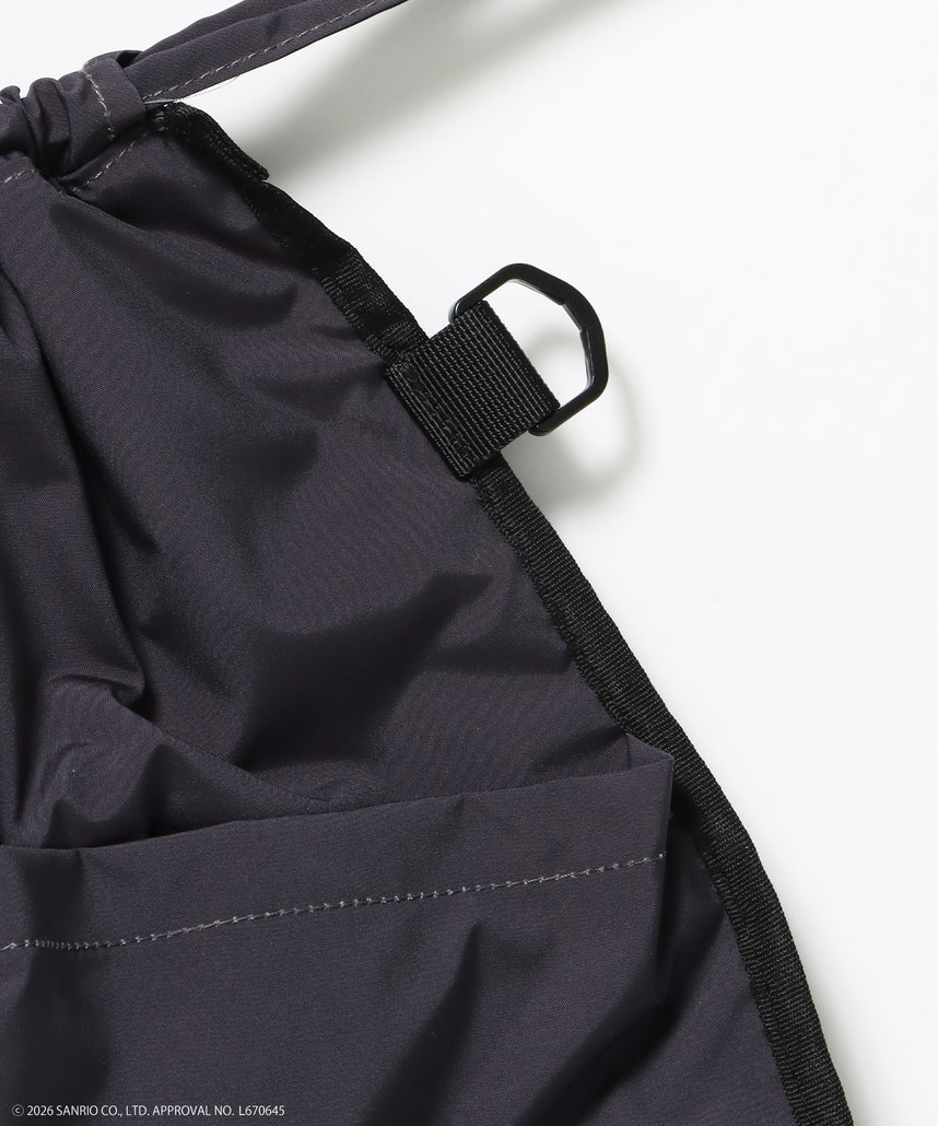 HK KITTY DAILY KNAPSACK / ナップサック バック 雑貨 ２WAY プリント リバーシブル ユニセックス ブラック