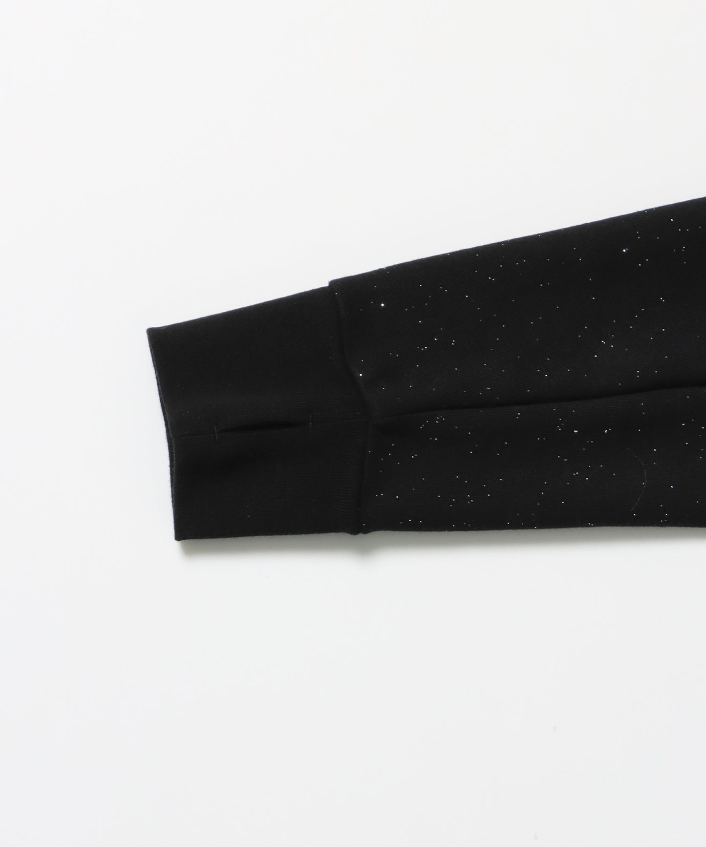 sqnz glitter zip top / グリッター ダブルジップ ジップスウェット 裏起毛 ラインストーン 【セットアップ着用可能】 ブラック