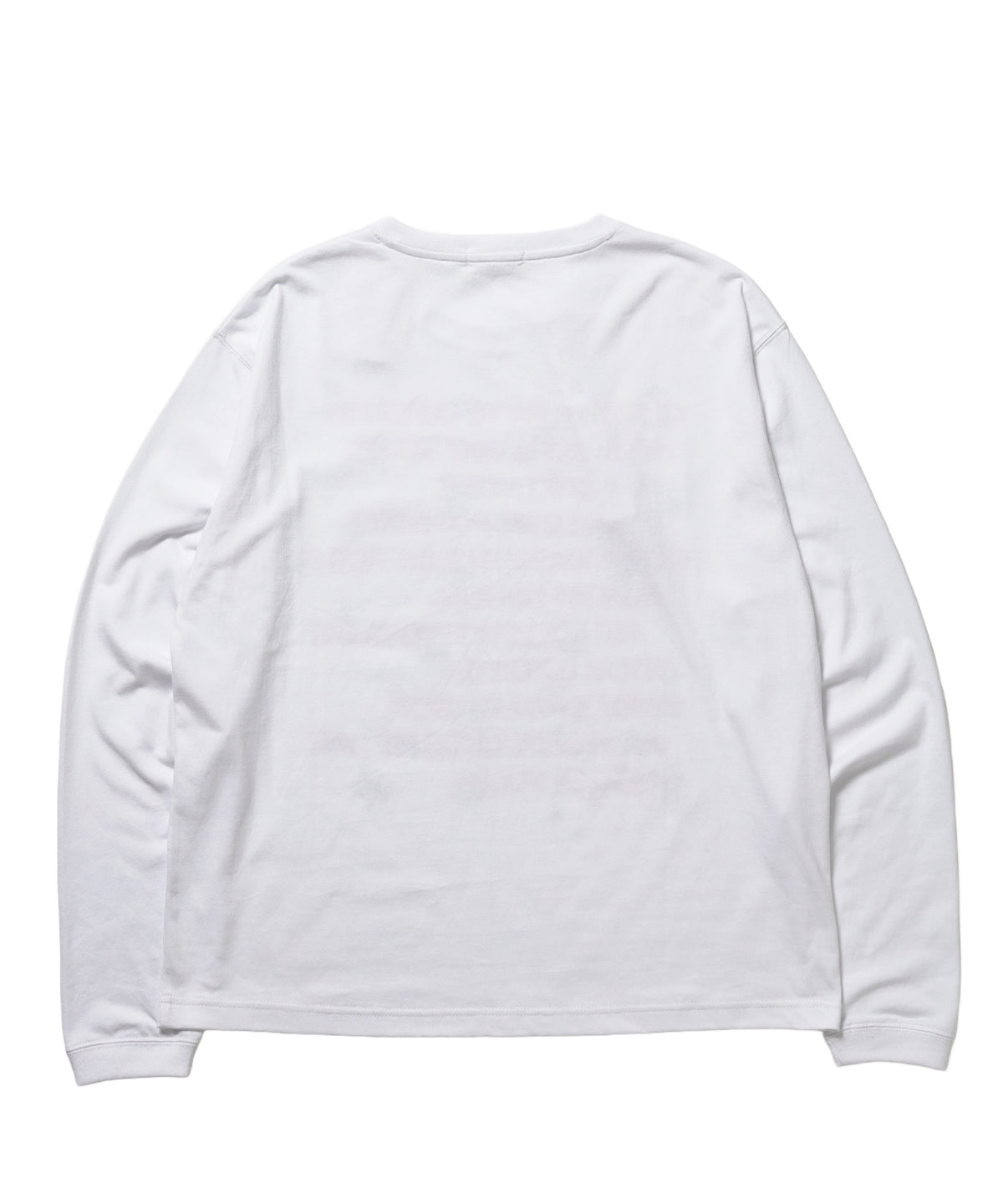 ※WEB限定 / ぼかしプリントヘンリーネックロンT / sqnzU BORDER L/S TEE ホワイト