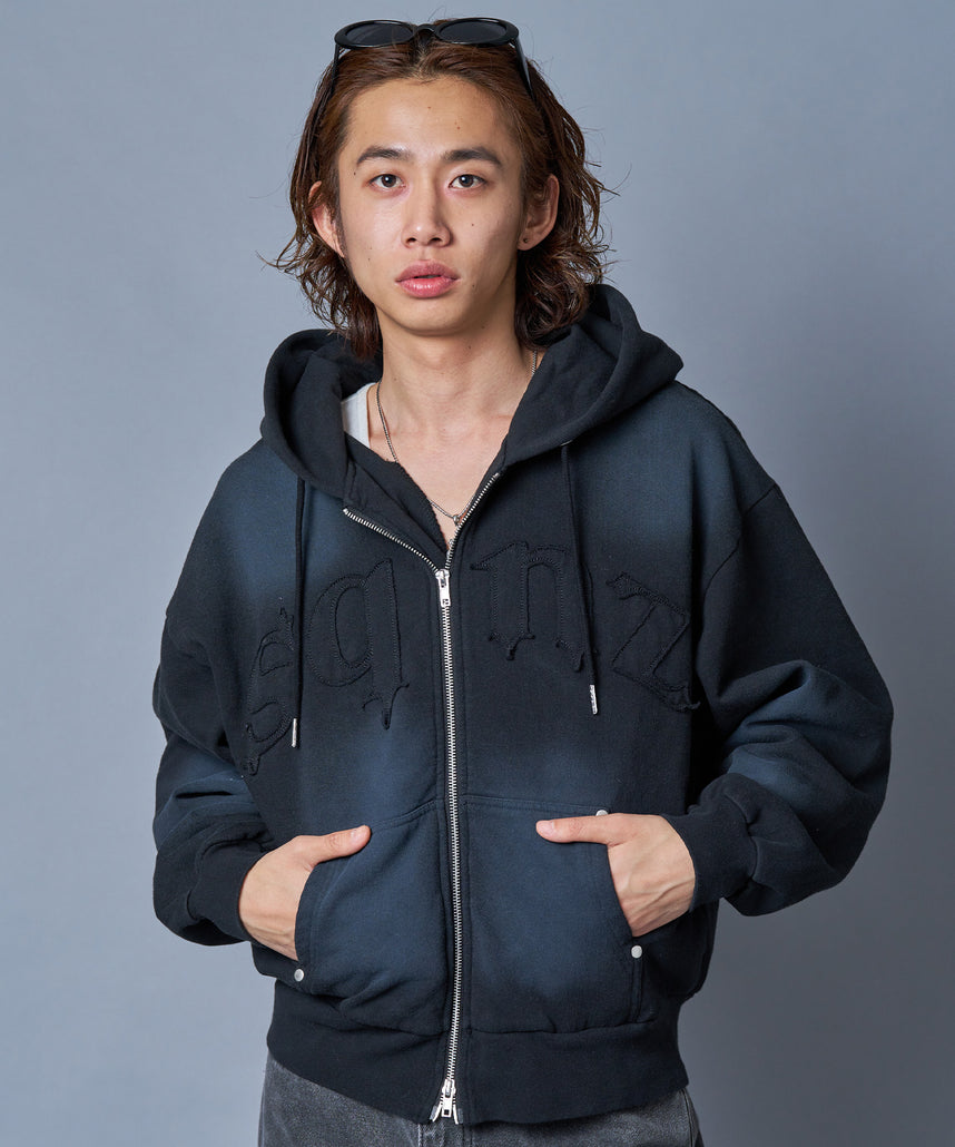 SEQUENZ（シークエンズ）】sqnz washed wappen zip p/k / スタッズ